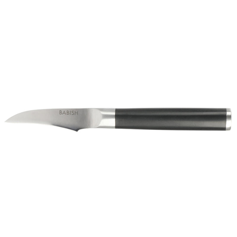 Babish 2.4" German Steel Birds Beak Knife - ABS Handle - Stainless Steel - Gift Box w/ Remailer