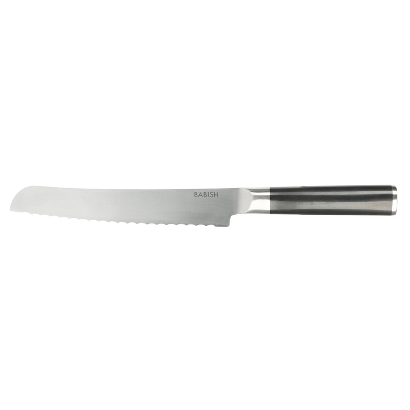 Babish 8" German Steel Bread Knife - ABS Handle - Stainless Steel - Gift Box w/ Remailer