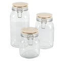 Martha Stewart Rindleton 3pc Glass Canister Set w/ Ceramic Lid - White - Clear - Gift Box