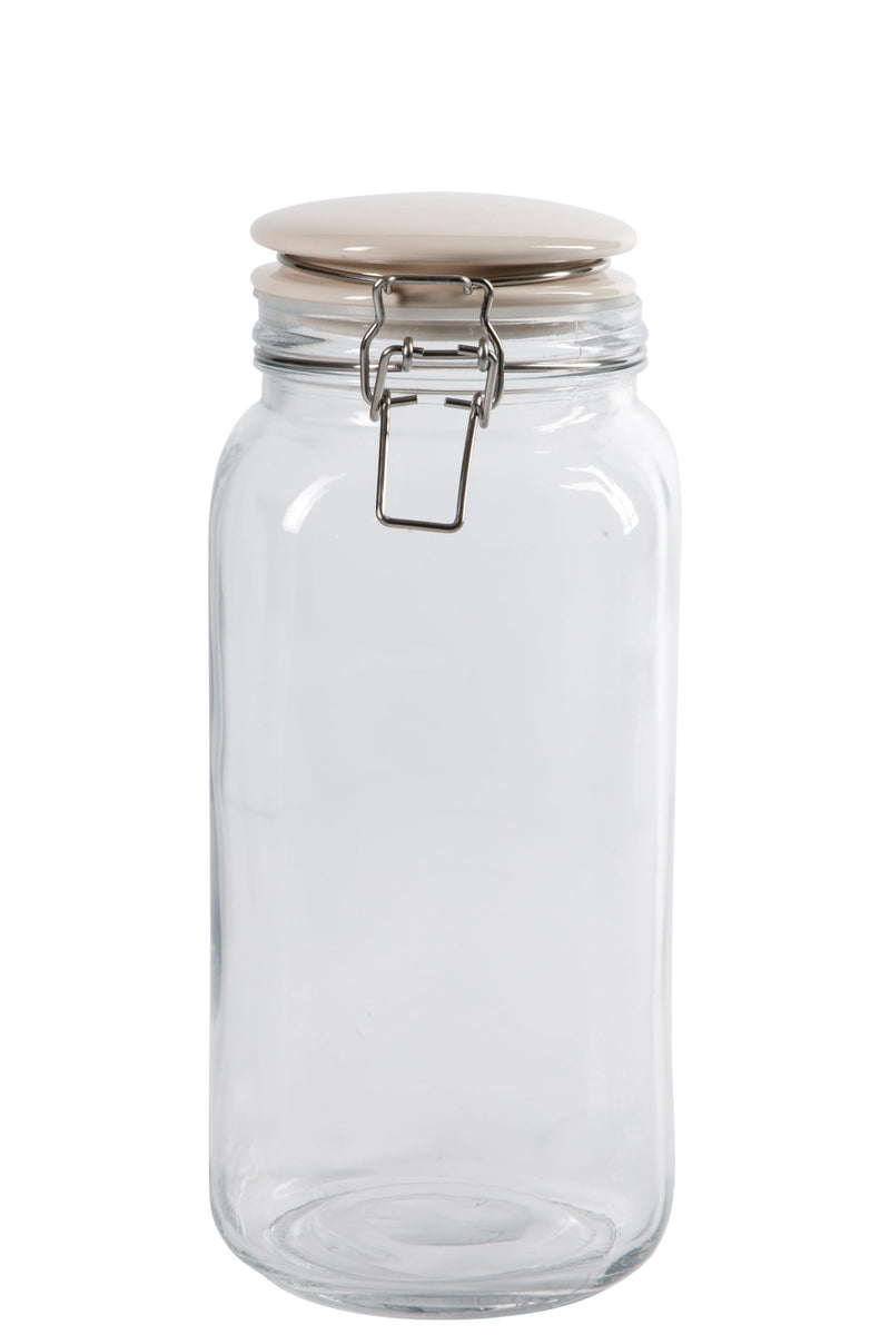 Martha Stewart Rindleton 3pc Glass Canister Set w/ Ceramic Lid - White - Clear - Gift Box