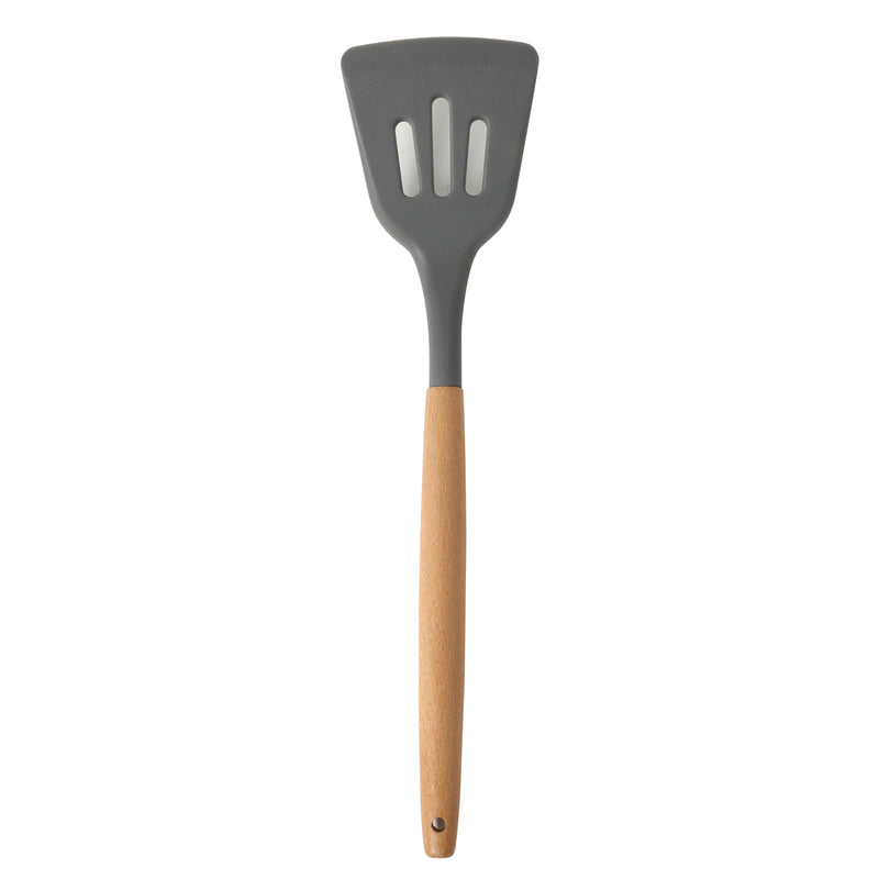 Gibson Home Holton 7pc Kitchen Tools & Gadgets Set - Beech Wood Handle - Nylon/Silicone Head - Gift Box