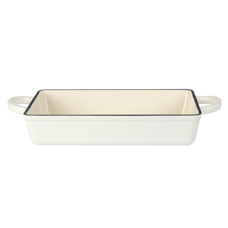 Crock-Pot Artisan 13" Enamel Cast Iron Lasagna Pan - Matte Linen - Rectangle - Color Sleeve w/ Remailer