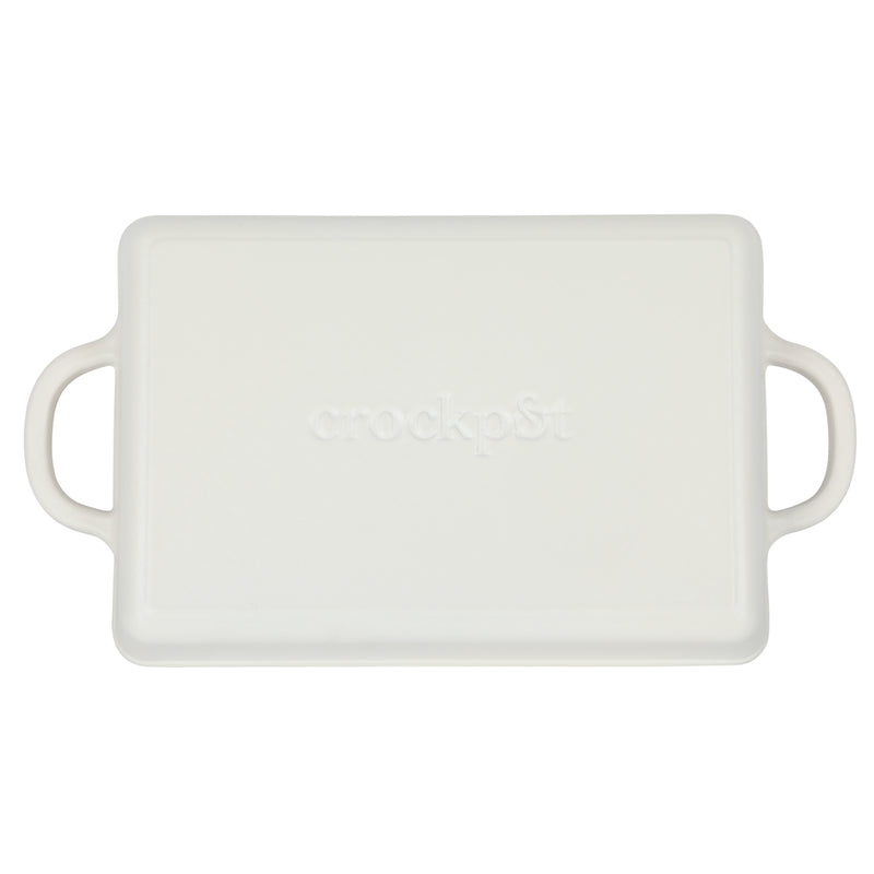Crock-Pot Artisan 13" Enamel Cast Iron Lasagna Pan - Matte Linen - Rectangle - Color Sleeve w/ Remailer