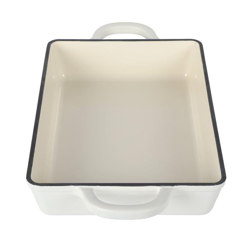 Crock-Pot Artisan 13" Enamel Cast Iron Lasagna Pan - Matte Linen - Rectangle - Color Sleeve w/ Remailer