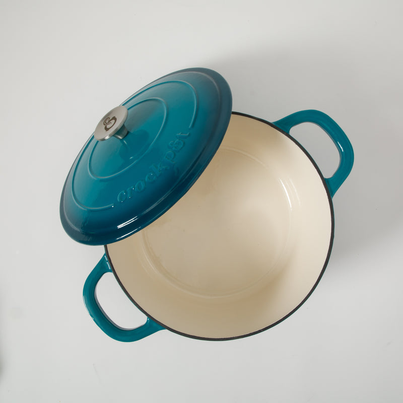Crock-Pot Artisan 7qt Enamel Cast Iron Dutch Oven w/ Lid - Round - Gift Box w/ Remailer