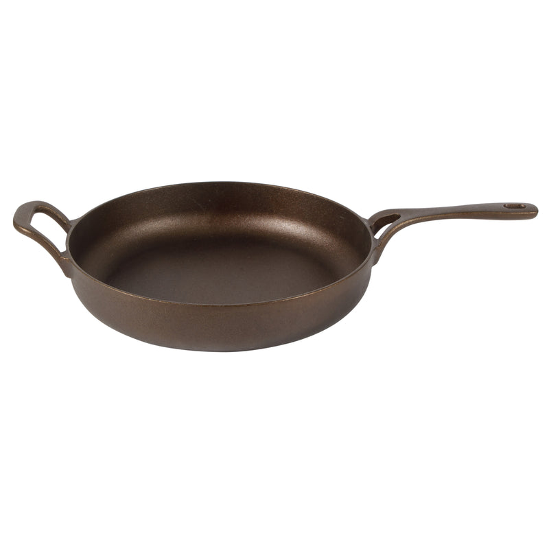 Bloomhouse 12" Preseason Plus Cast Iron Skillet w/ Wooden Trivet - Olive Oil - Gift Box w/ Remailer