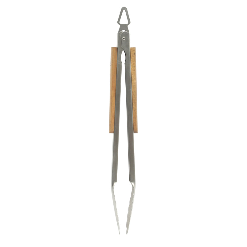 Oster Balincourt 3pc Stainless Steel BBQ Tools - Acacia Wood Handle - Color Sleeve