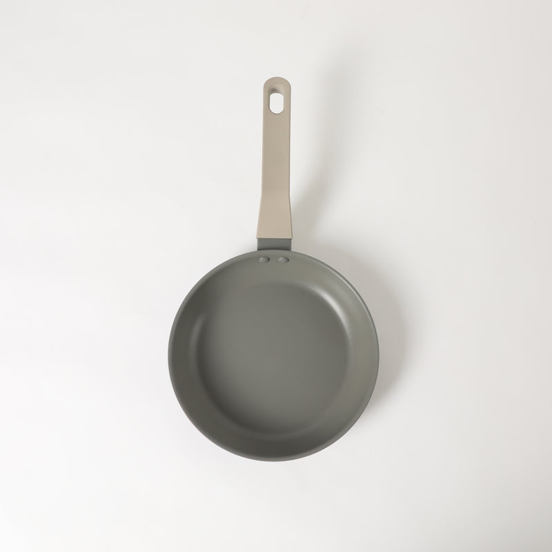 Oster Ambrose Forged 8" Aluminum Frying Pan - Taupe - Nonstick - Induction Base - Soft Touch Handle - Color Sleeve