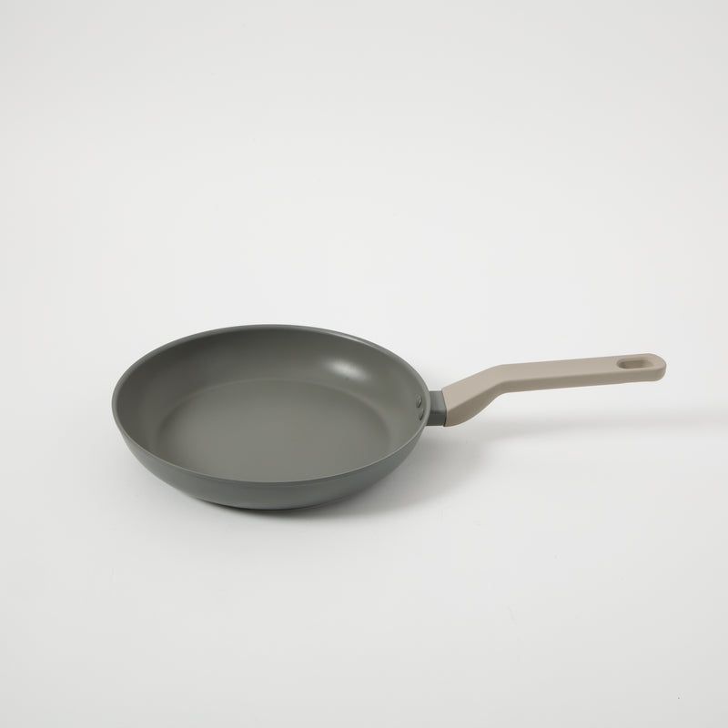 Oster Ambrose Forged 10" Aluminum Frying Pan - Taupe - Nonstick - Induction Base - Soft Touch Handle - Color Sleeve