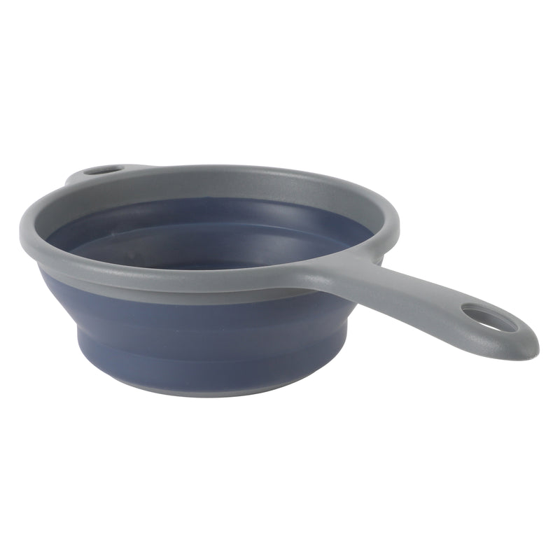 Oster Bluemarine 7" Foldable Colander w/ Long Handle - Blue/Grey - Round - PP/TPR - Color Sleeve
