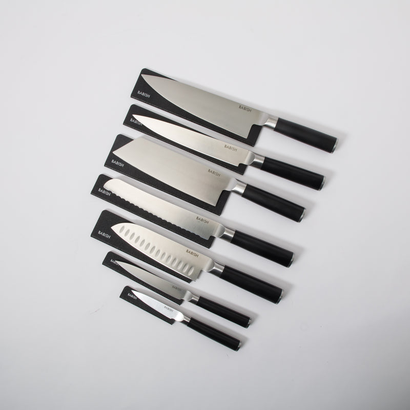 Babish 14pc Stainless Steel Cutlery Set w/ Sheaths - ABS Handle - Remailer