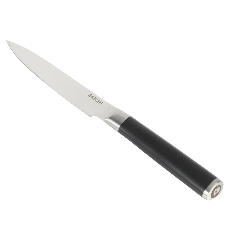 Babish 5" German Steel Utility Knife - Stainless Steel - Gift Box w/ Remailer
