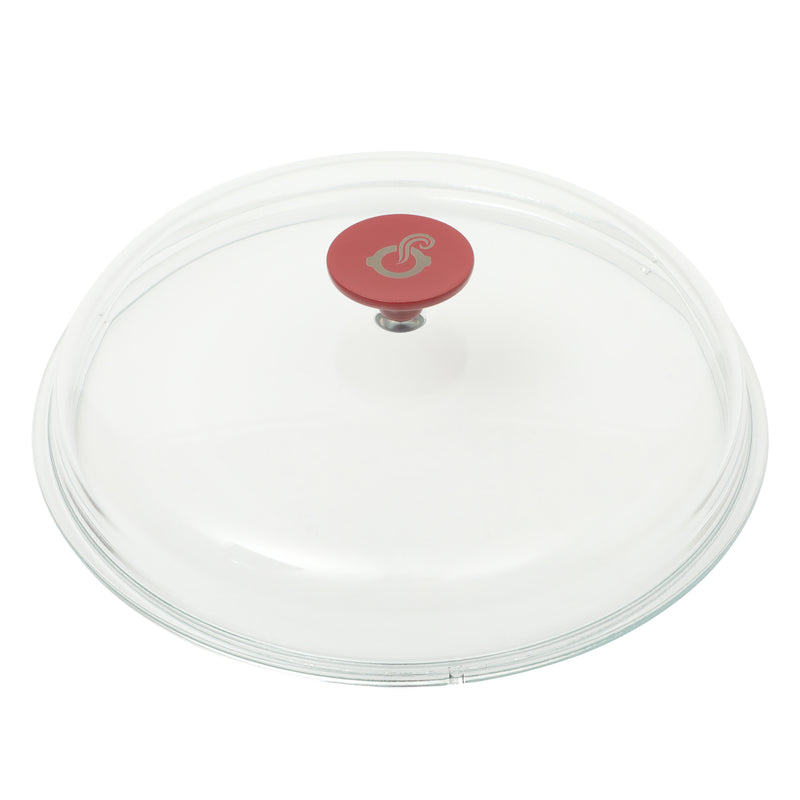 Crock-Pot Artisan Studio 7qt Enamel Cast Iron Dutch Oven w/ Borosilicate Lid & Red Coated Knob - Gradient Red - Round - Gift Box w/ Remailer