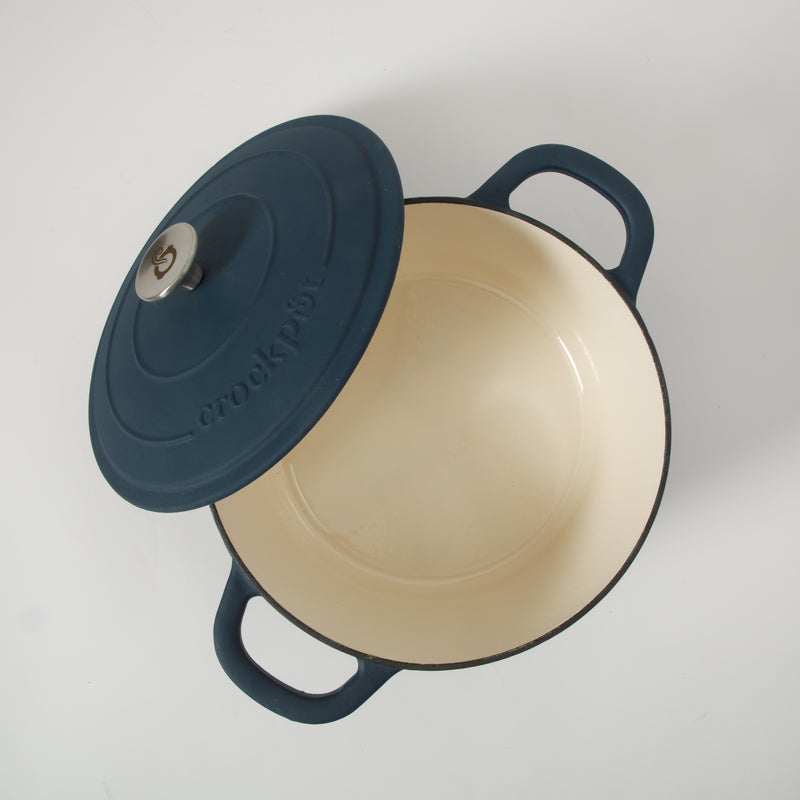Crock-Pot Artisan 7qt Enamel Cast Iron Dutch Oven w/ Lid - Round - Gift Box w/ Remailer