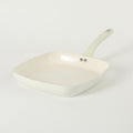 Martha Stewart Everyday Rexford 10" Forged Aluminum Grill Pan - Ceramic Nonstick Interior - Induction Base - Soft Touch Handle -Color Label: Linen