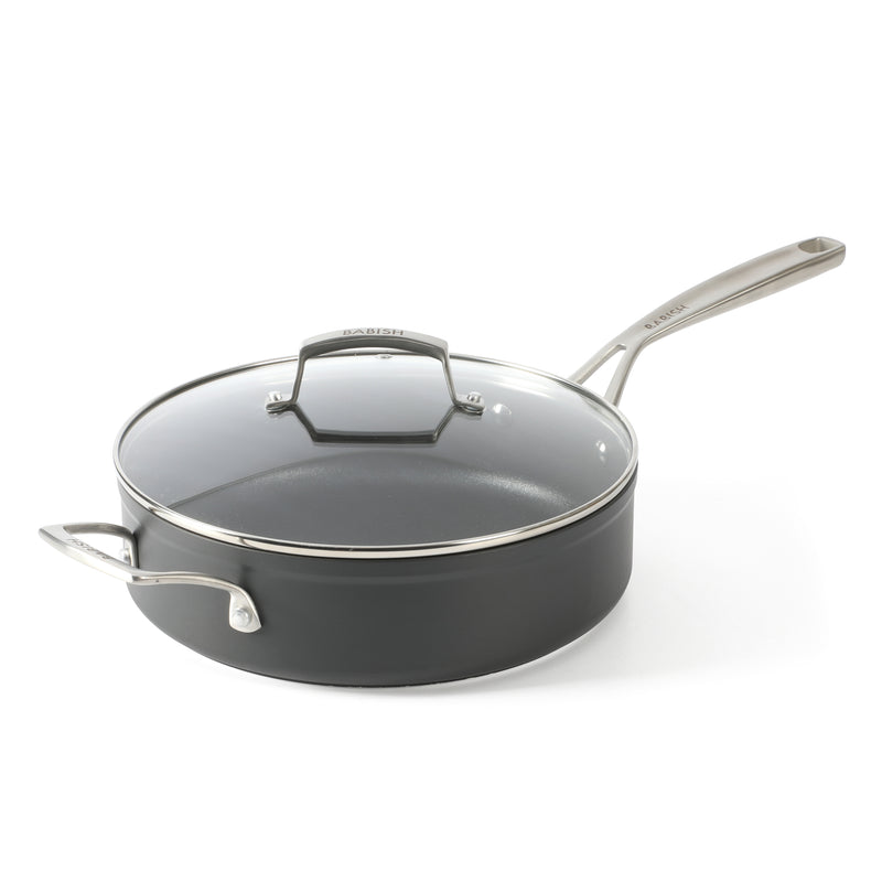 Babish 10pc Hard Anodized Aluminum Cookware Set - Nonstick Interior - Gift Box w/ Remailer
