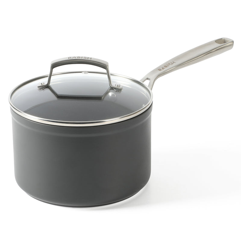 Babish 10pc Hard Anodized Aluminum Cookware Set - Nonstick Interior - Gift Box w/ Remailer