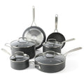 Babish 10pc Hard Anodized Aluminum Cookware Set - Nonstick Interior - Gift Box w/ Remailer