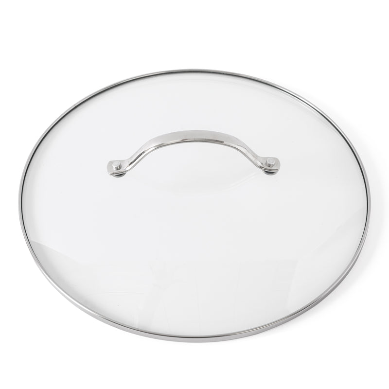 Martha Stewart Everyday Haverhill 12 qt Enamel on Steel Stock Pot w/ Lid - Linen - Enamel Exterior - Stainless Steel Handle - Color Label