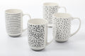Mr. Coffee Dutton Springs 19oz Mug - 4 Assorted Designs - Wax Relief - White - Stoneware - U-Label