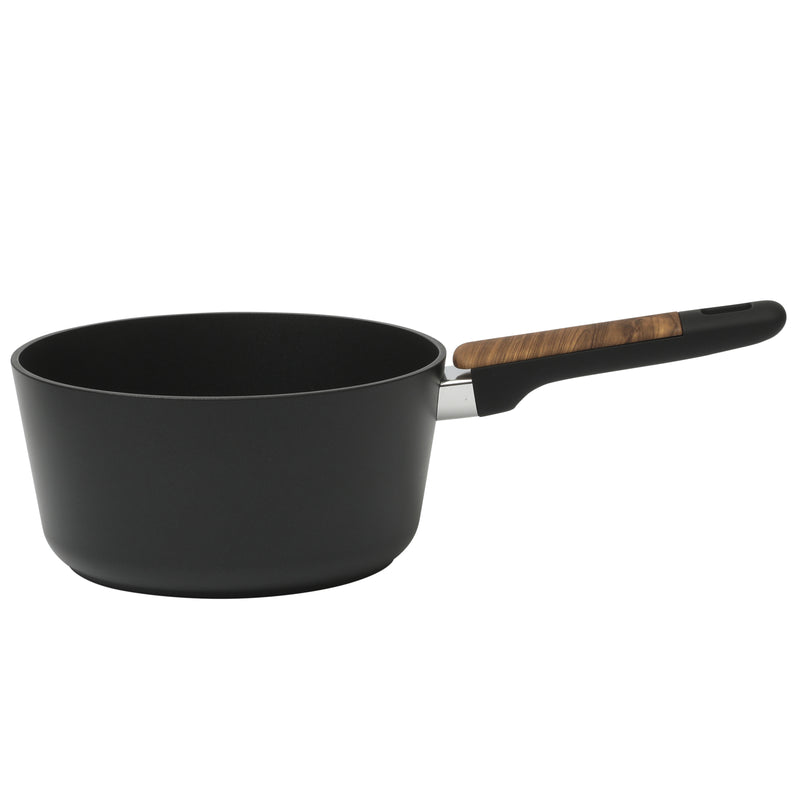 Oster Oxburg 14pc Aluminum Cookware Combo Set - Matte Black - Nonstick Interior - Induction Base - Black 2 Tone Soft Touch Wooden Handle - Gift Box w/ Remailer