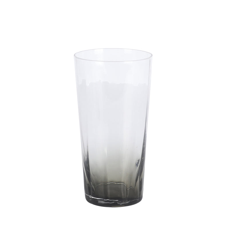 Sur la Table Cambron 18.1oz Glass Hiball - Smoke Black- Handmade - O/S