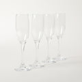 Gibson Home Belinni 4pc 6 oz Flute Stemware Set - Clear - Glass - Open Window GBX