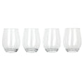 Gibson Home Belinni 4pc 18oz Stemless Wine Glass Set - Clear - Open Window Gift Box