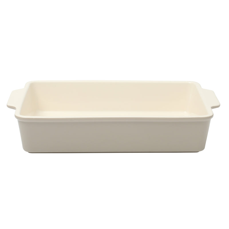 Martha Stewart Everyday Tilden 9" x 13" Baker w/ PP Lid - Two-Tone - Rectangle - Solid Color - Stoneware - Color Sleeve W/ Rm