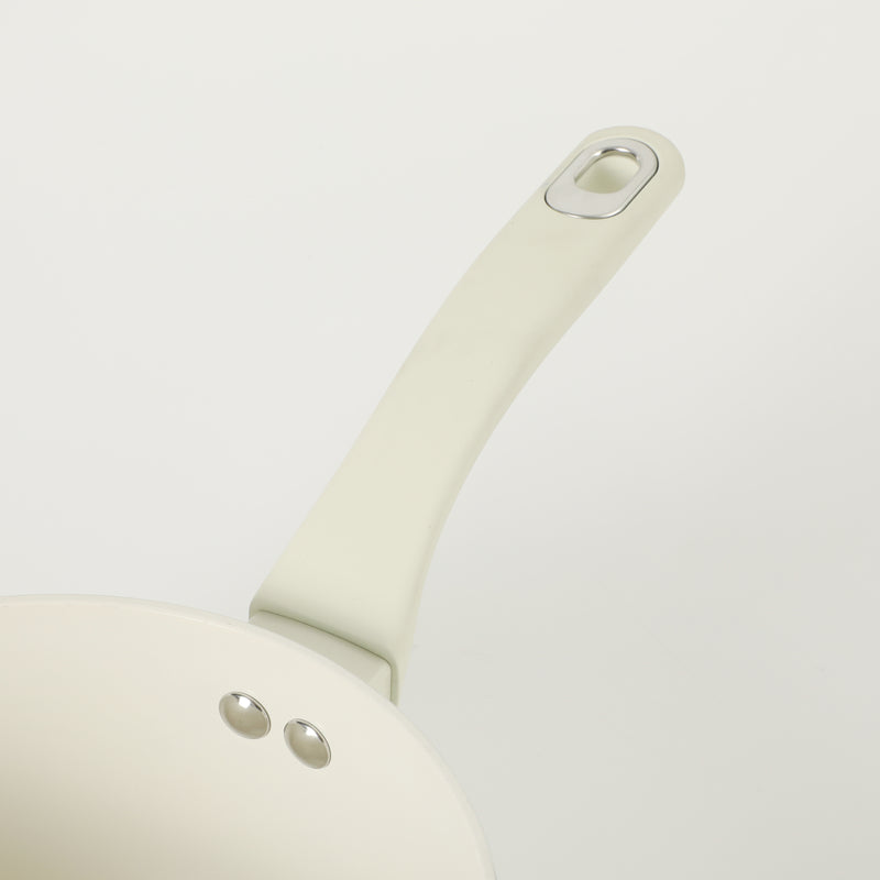 Martha Stewart Everyday Rexford 2.6qtForged Aluminum Saucepan w/ Lid - Ceramic Nonstick - Induction Base - Soft Touch Handle - Color Label: Linen