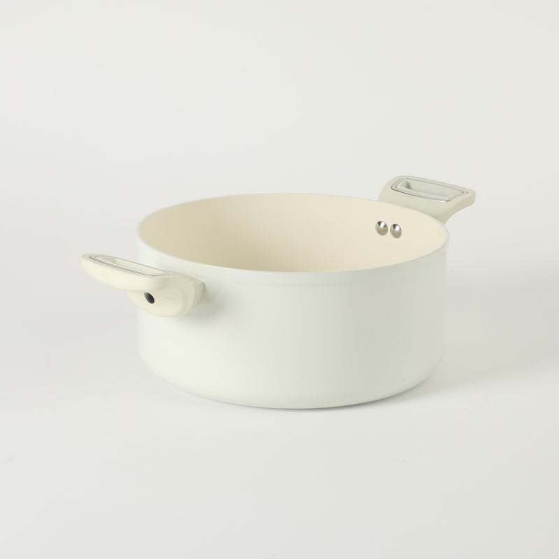 Martha Stewart Everyday Rexford 5qt Forged Aluminum Dutch Oven w/ Lid - Ceramic Nonstick - Induction Base - Soft Touch Handle - Color Label (Linen)