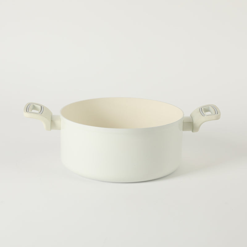 Martha Stewart Everyday Rexford 5qt Forged Aluminum Dutch Oven w/ Lid - Ceramic Nonstick - Induction Base - Soft Touch Handle - Color Label (Linen)