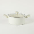 Martha Stewart Everyday Rexford 5qt Forged Aluminum Dutch Oven w/ Lid - Ceramic Nonstick - Induction Base - Soft Touch Handle - Color Label (Linen)