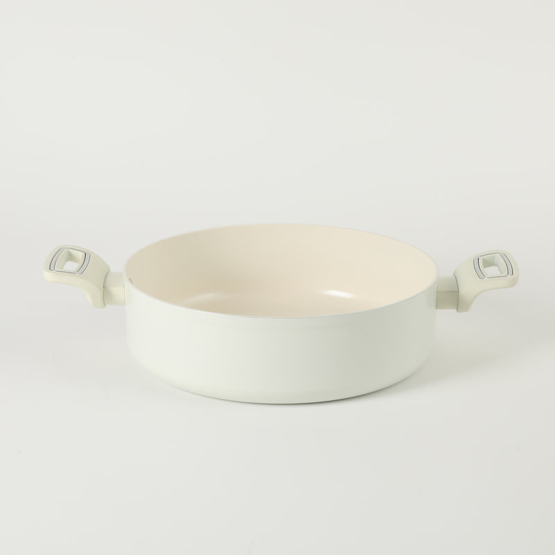 Marth Stewart Everyday Rexford 5qt Aluminum Everyday Pan w/ Lid - Ceramic Nonstick Interior - Induction Base - Soft Touch Handle - Color Label