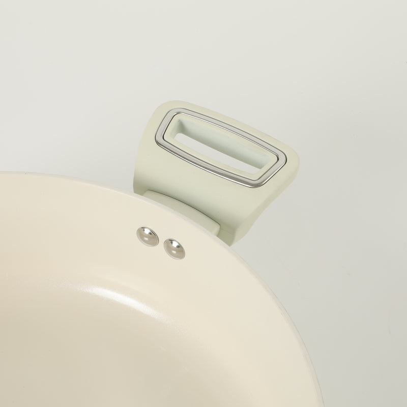 Marth Stewart Everyday Rexford 5qt Aluminum Everyday Pan w/ Lid - Ceramic Nonstick Interior - Induction Base - Soft Touch Handle - Color Label