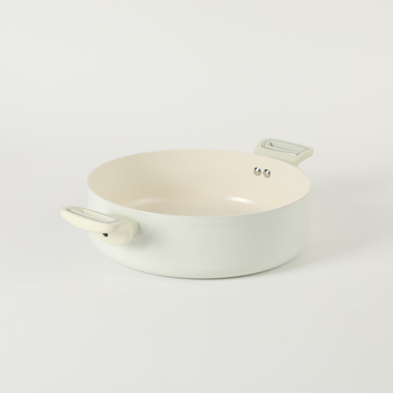 Marth Stewart Everyday Rexford 5qt Aluminum Everyday Pan w/ Lid - Ceramic Nonstick Interior - Induction Base - Soft Touch Handle - Color Label