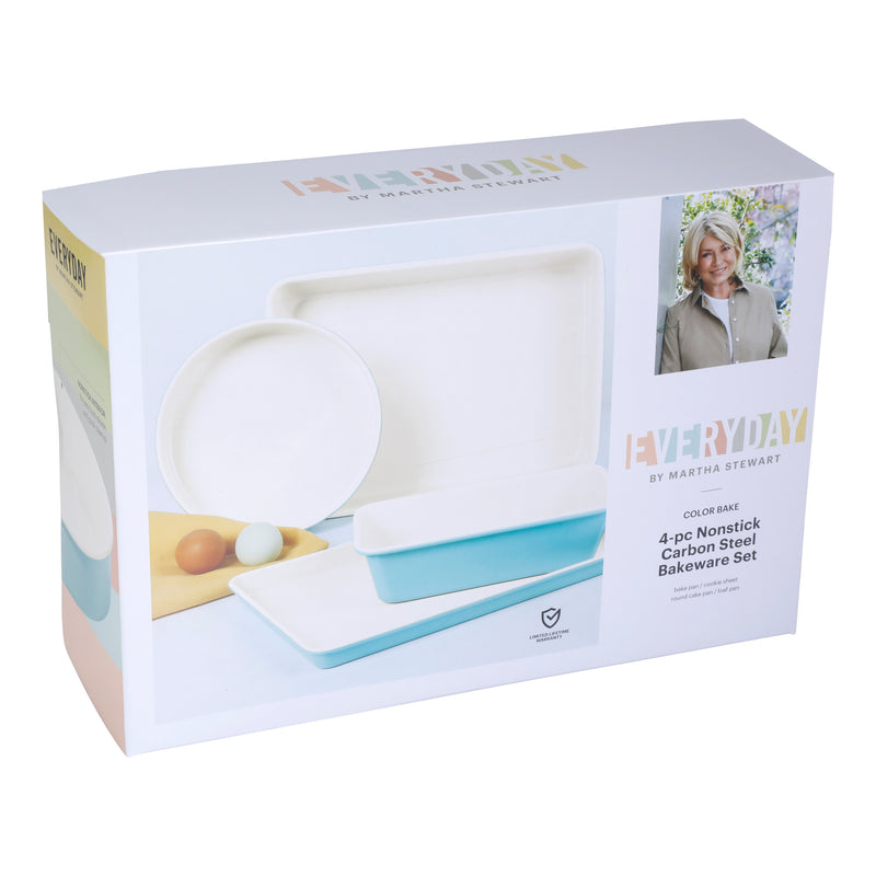 Martha Stewart Everyday Color Bake 4pc Carbon Steel Bakeware Set -Gift Box