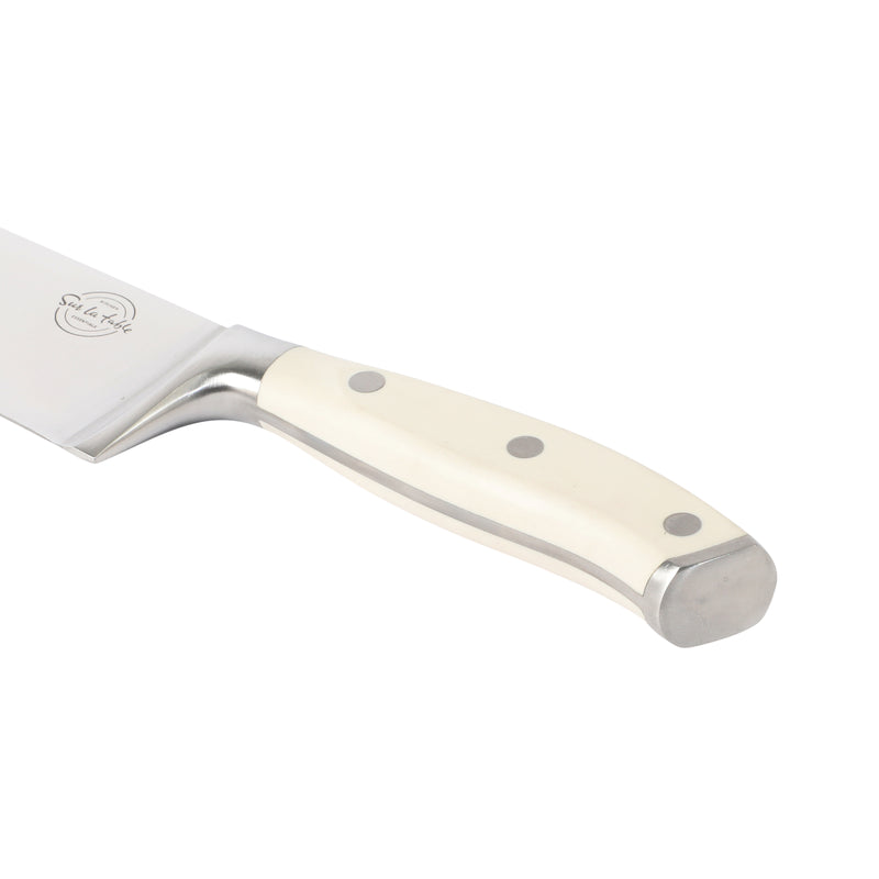 Sur la Table Kitchen Essentials Tasting Kitchen 8" Chef Knife - German Steel Blade - Color Plastic Handle - SS - O/S - Clam Pack