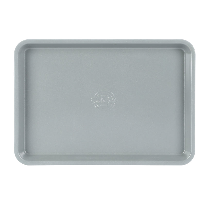 Sur la Table Kitchen Essentials Bake Sale 13" Carbon Steel Cookie Sheet - Eggshell - Grey Nonstick Interior - Color Label