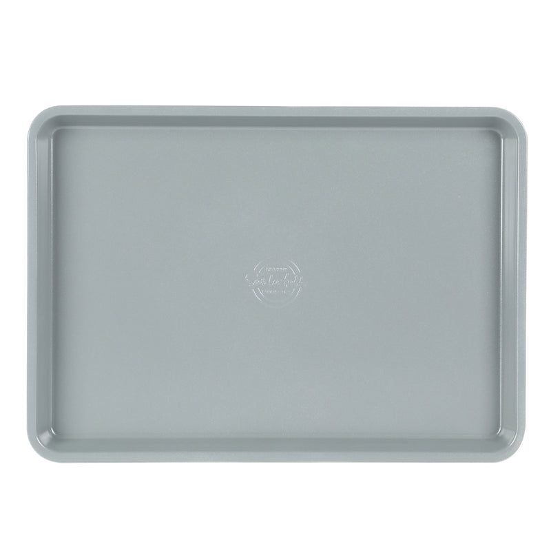 Sur la Table Kitchen Essentials Bake Sale 15" Carbon Steel Cookie Sheet - Eggshell - Grey Nonstick Interior - Color Label