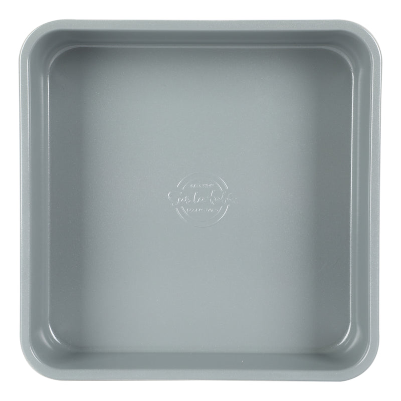 Sur la Table Kitchen Essentials Bake Sale 9" Carbon Steel Cake Pan - Eggshell - Grey Nonstick Interior - Color Label