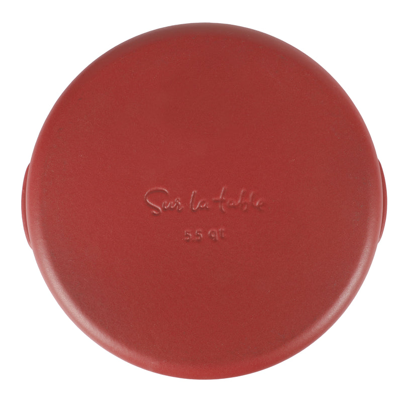 Sur la Table Millau 5.5qt Enamel Cast Iron Dutch Oven W/Lid - Off White Int - Rose Gold Knob - Round - GBX