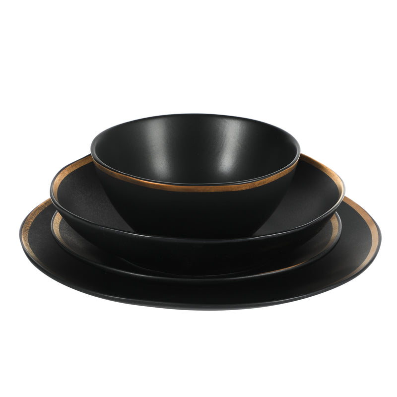 Gibson Elite King's Road 16pc Porcelain Double Bowl Dinnerware Set - Factory Remailer