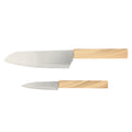 Oster Huntingfield 2pc Stainless Steel Cutlery Set - PP w/ Olive Wood Look - Clampack