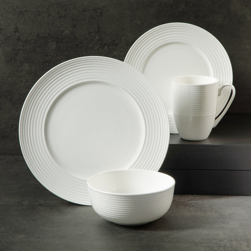 Gibson Elite Pascale 16pc Bone China Dinnerware Set - Brown Box
