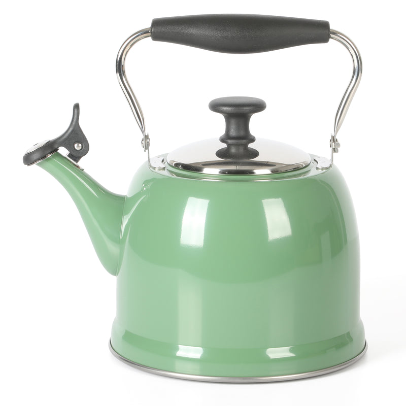 Martha Stewart Everyday Lily Pond 2.2qt Stainless Steel Tea Kettle w/ Lid - Nylon Handle - Encapsulated Base - Color Sleeve