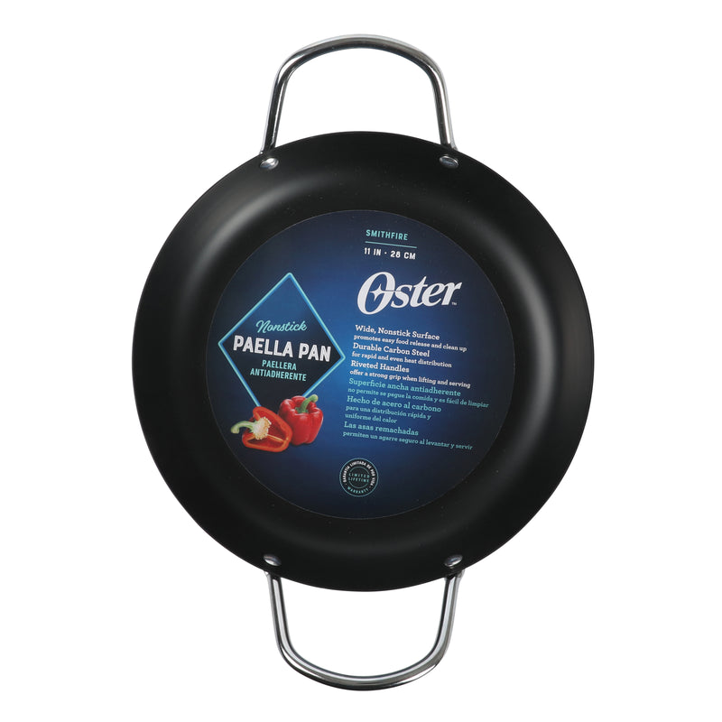 Oster Smithfire 11" Non-Stick Steel Paella Pan - Matte Black - Color Label