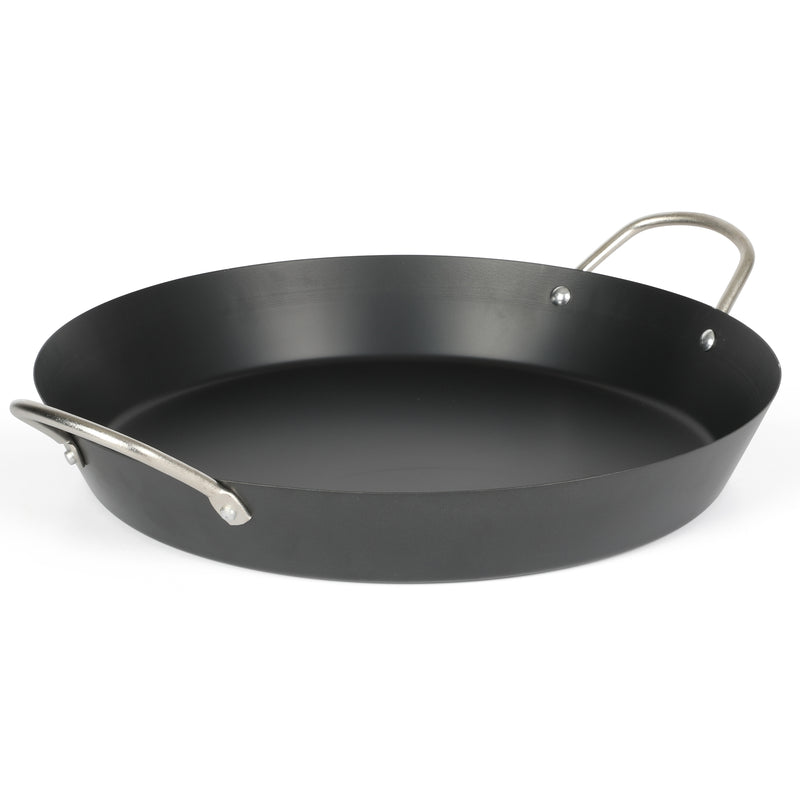 Paellera Oster Smithfire de acero antiadherente de 16" - Negro mate - Etiqueta de color