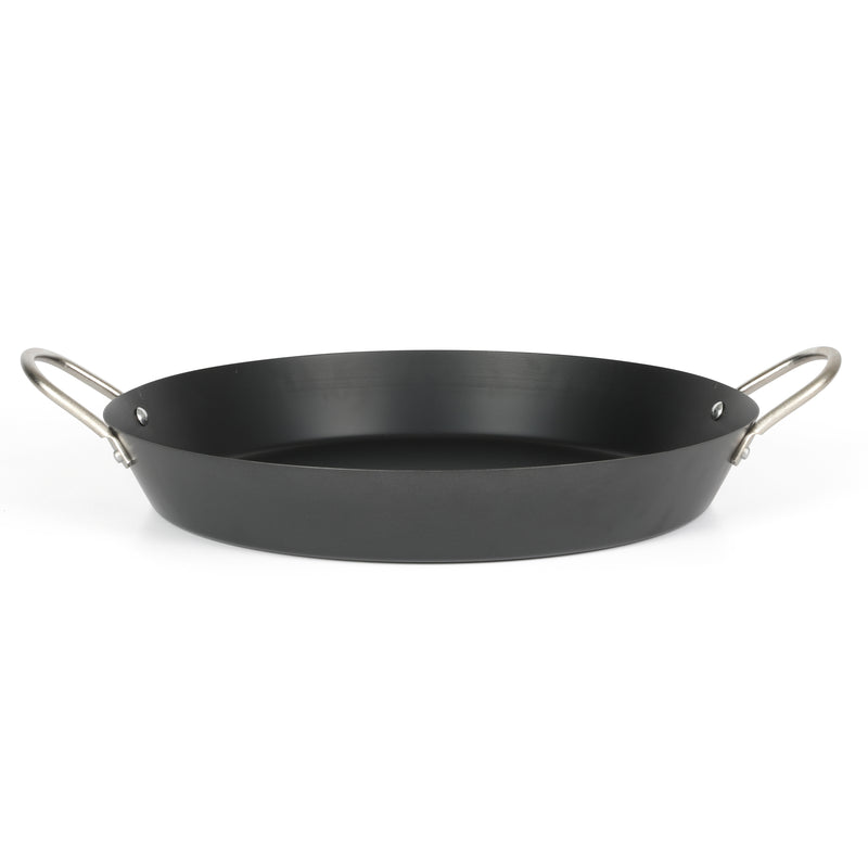 Paellera Oster Smithfire de acero antiadherente de 16" - Negro mate - Etiqueta de color