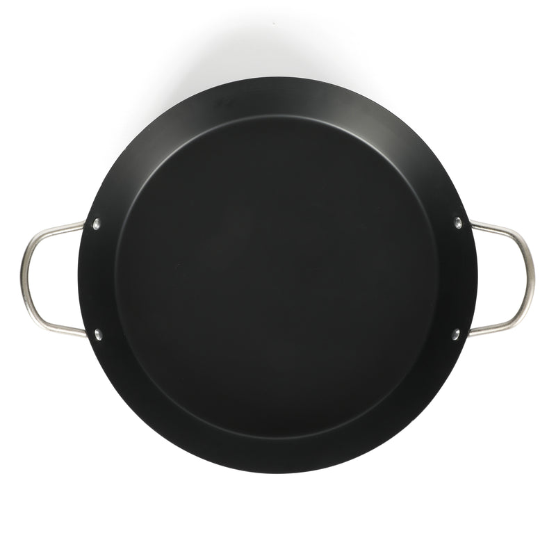Paellera Oster Smithfire de acero antiadherente de 16" - Negro mate - Etiqueta de color